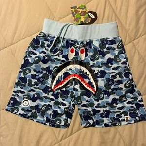 Men's Blue Camouflage Shark Athletic Shorts